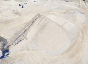 Pile of white sand