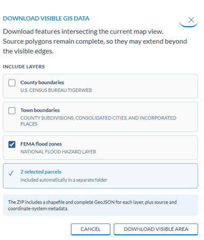 Carlson Compass Parcels+ GIS data download for Carlson Survey and GIS