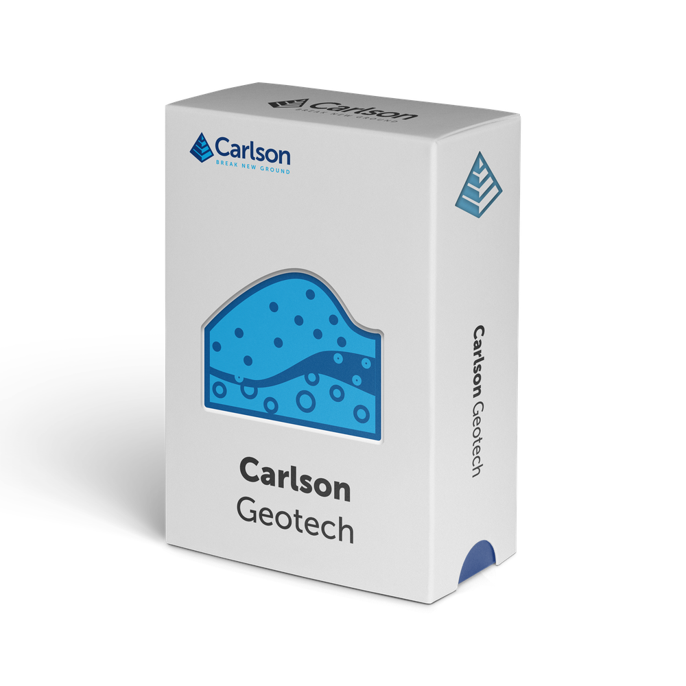 Carlson GeoTech 2027 software box – geotechnical drillhole and strata modeling software